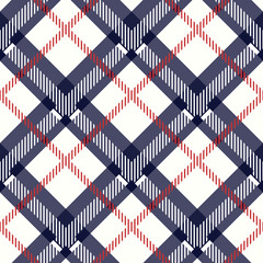 Fototapeta premium blue and beige fabric texture diagonal pattern seamless vector illustration