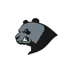 Flat vector cartoon bear 