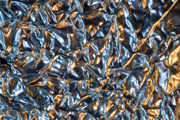Foil texture background. Macro close up