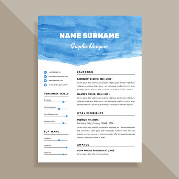 Professional Resume Cv Template Design