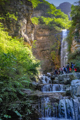 Waterfall in the mountains of China