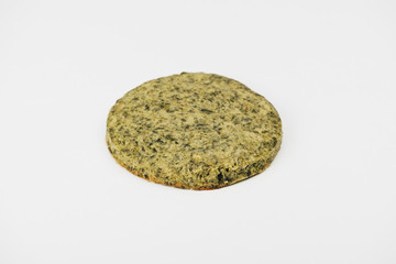 close-up view of delicious homemade cake isolated on white