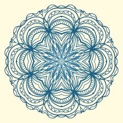 Ethnic ornamental mandala. Decorative design element. Vector illustration.