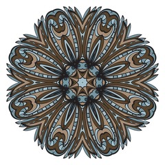 Modern Decorative floral color mandala. Super vector round Shapes. Vector illustration.
