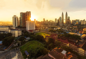 City of Kuala Lumpur, Malaysia at sunrise