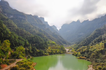 Lake in the mountains of Avatar