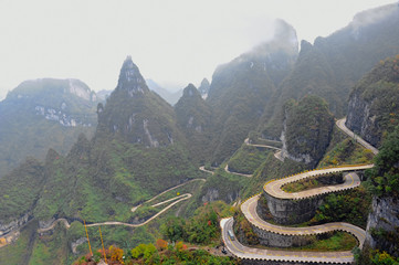 Road to Tianmen mountain