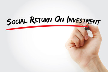 SROI - Social Return On Investment acronym, business concept background