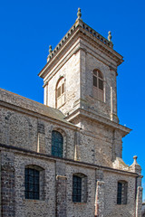 Fototapeta na wymiar Saint Gildas de Rhuys. le clocher de l'abbaye. Morbihan. Bretagne