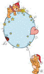 Christmas winter teddy bears

