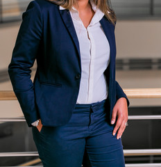 Cropped head Business Woman in corporate attire