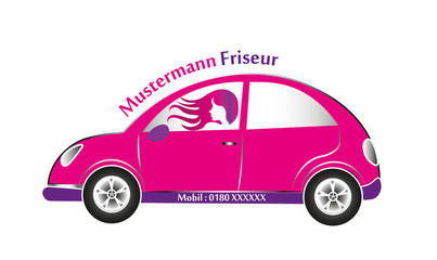 Mobile Friseur Logo ,Friseur Logo