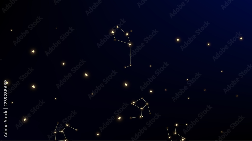 Canvas Prints constellation map. night galaxy pattern. magic cosmic sky with many stars. astronomical print. vecto