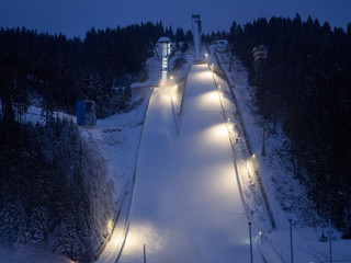 Schanze in Oberhof - Skisprung im Thüringer Wald