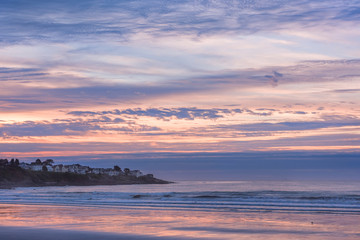Fototapeta na wymiar Early beautiful morning on the Atlantic Ocean. USA. Maine. 