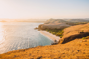 Beach and ocean with waves in Australia