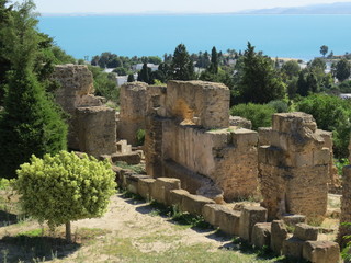 Carthago ruins of capital city of the ancient Carthaginian civilization. UNESCO World Heritage Site.