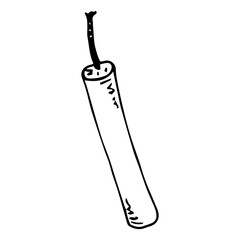 Dynamite icon. Vector illustration of dynamite, TNT. Hand drawn dynamite.