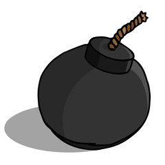 Bomb icon. Vector of a bomb. Hand drawn bomb.