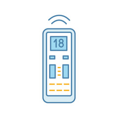 Air conditioner remote control color icon