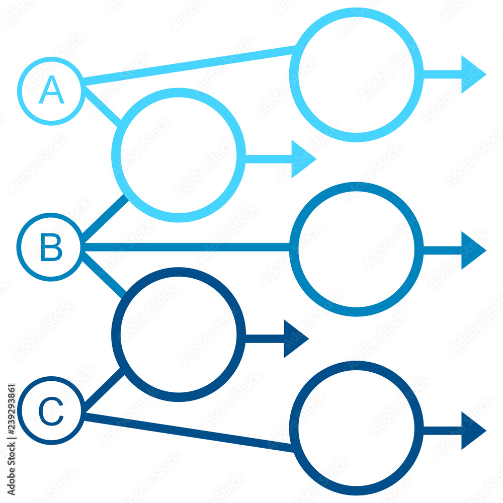 Poster chart design for business presentations with three steps.