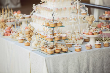 Candy bar on wedding banquet
