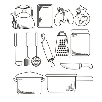 kitchen appliances vector illustration