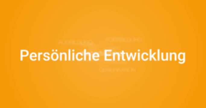 Intro zu den Themen Weiterbildung, Fortbildung, Studium und Seminare. Hintergrund orange