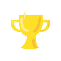 Trophy cup flat color illustration