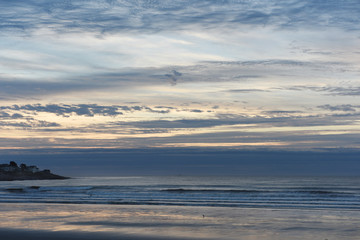 Early morning on the coast of the Atlantic Ocean. USA. Maine.
