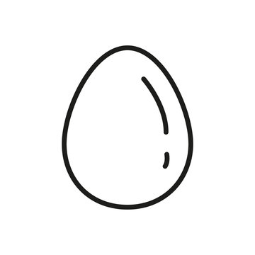 recommend clip art: Egg outline icon, Egg chicken symbol, healthy food vector sign isolated on white background