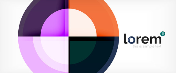 Multicolored round shapes abstract background