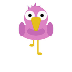 Bird Flamingo Cute Animal Cartoon Character For Kids