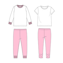 Naklejka premium Sleepwear for girl. Vector illustration. 