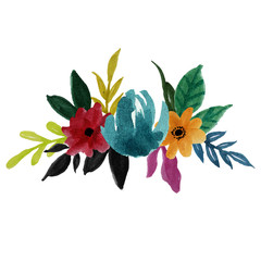watercolor flower floral ornament art