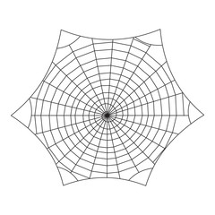 Obraz premium Spiderweb vector background. Halloween design. Cobweb decor isolated on the white.