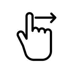 Swipe right vector icon