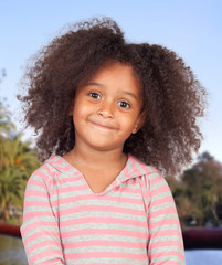 African American girl with afro hair