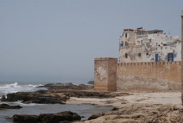 Defensive walls in Essaouira Morocco