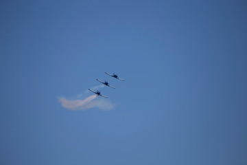Aerobatics in an air show
