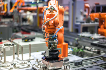 Fototapeta premium robot arm in factory