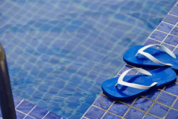 Flip flop at poolside 