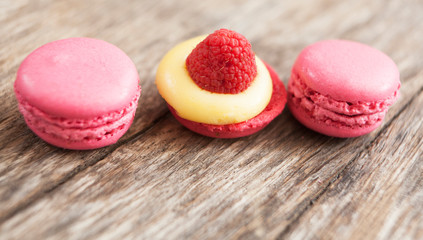 macarons framboise meringue