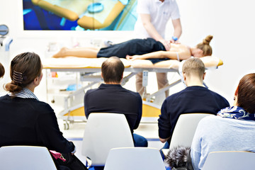 Massage training in classroom