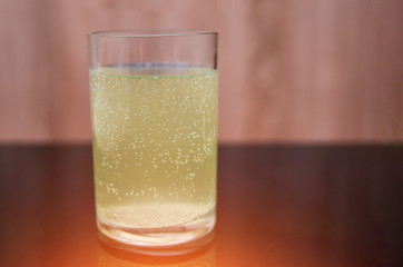 effervescent Tablet dissolved in water, the concept of health
