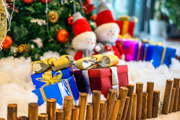 christmas tree and gifts