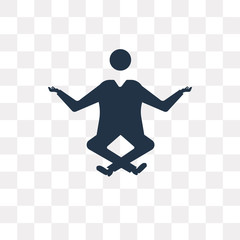 Yoga vector icon isolated on transparent background, Yoga  transparency concept can be used web and mobile