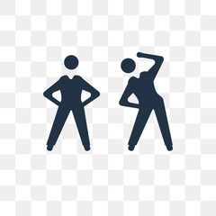 Exercise vector icon isolated on transparent background, Exercise  transparency concept can be used web and mobile