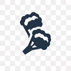 Broccoli Porcion vector icon isolated on transparent background, Broccoli Porcion  transparency concept can be used web and mobile