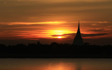 Sunset near the old pagoda.